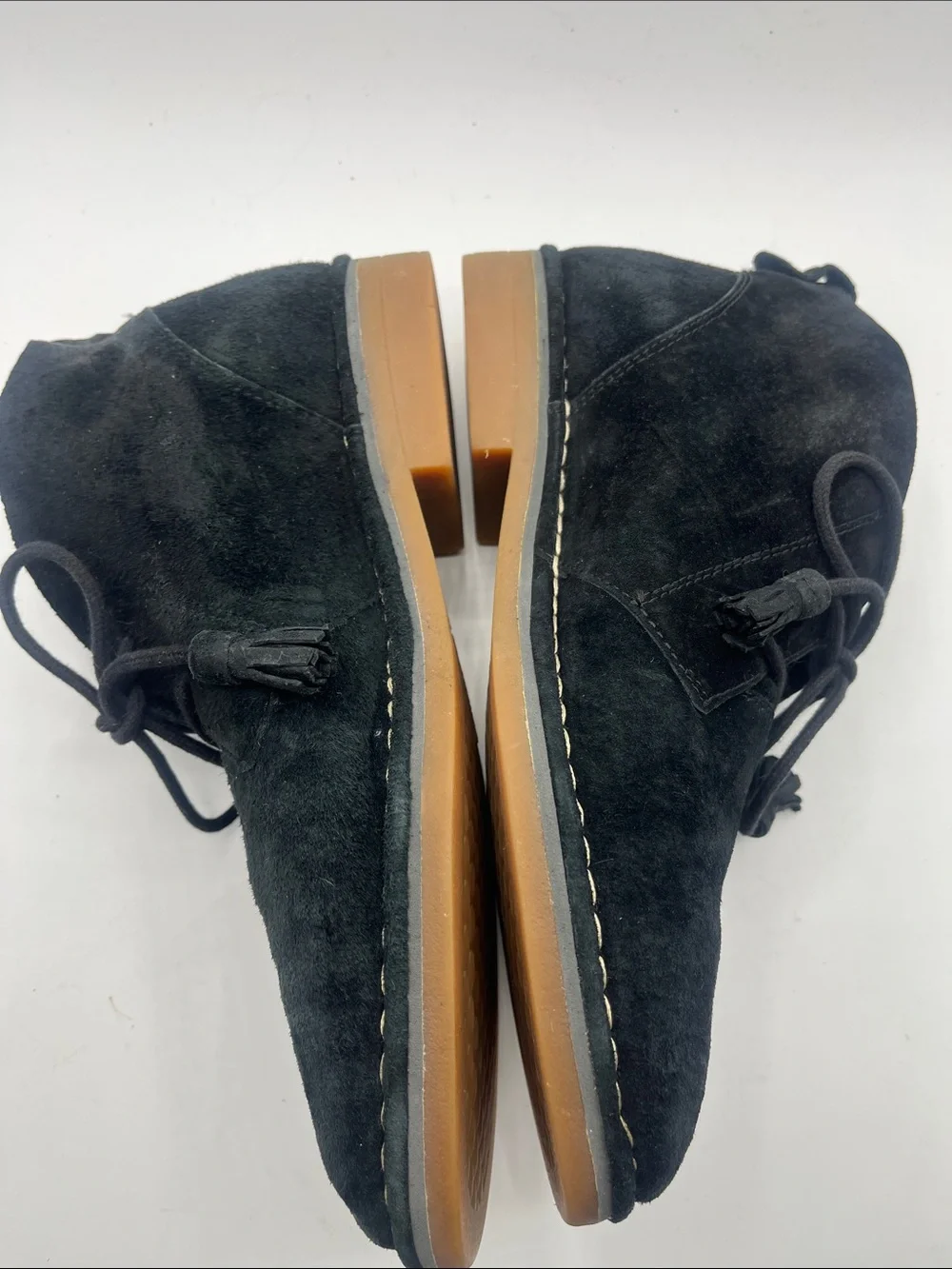 Hush Puppies Black Suede Ankle Shoes/ Boots